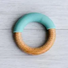 Little Rawr Wood   Silicone Simple Ring - Blue