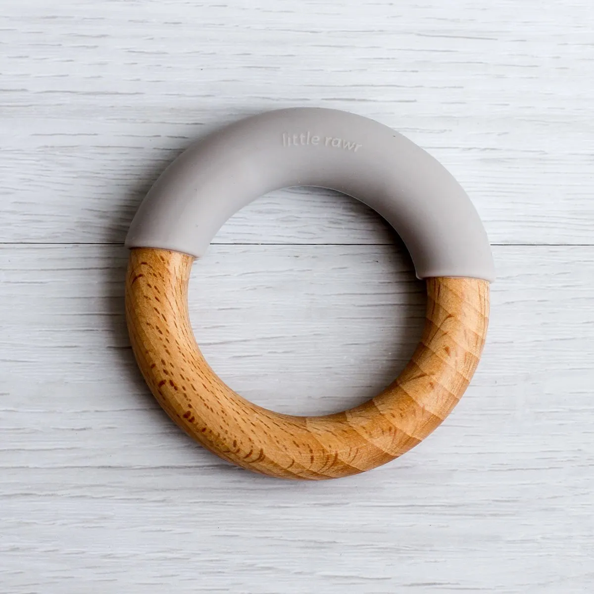 Little Rawr Wood   Silicone Simple Ring - Grey