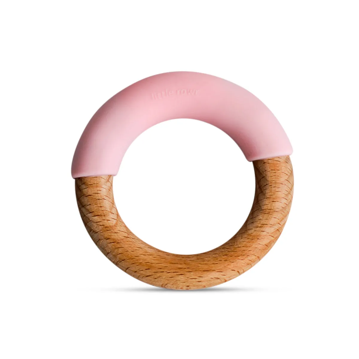 Little Rawr Wood   Silicone Simple Ring- Pink