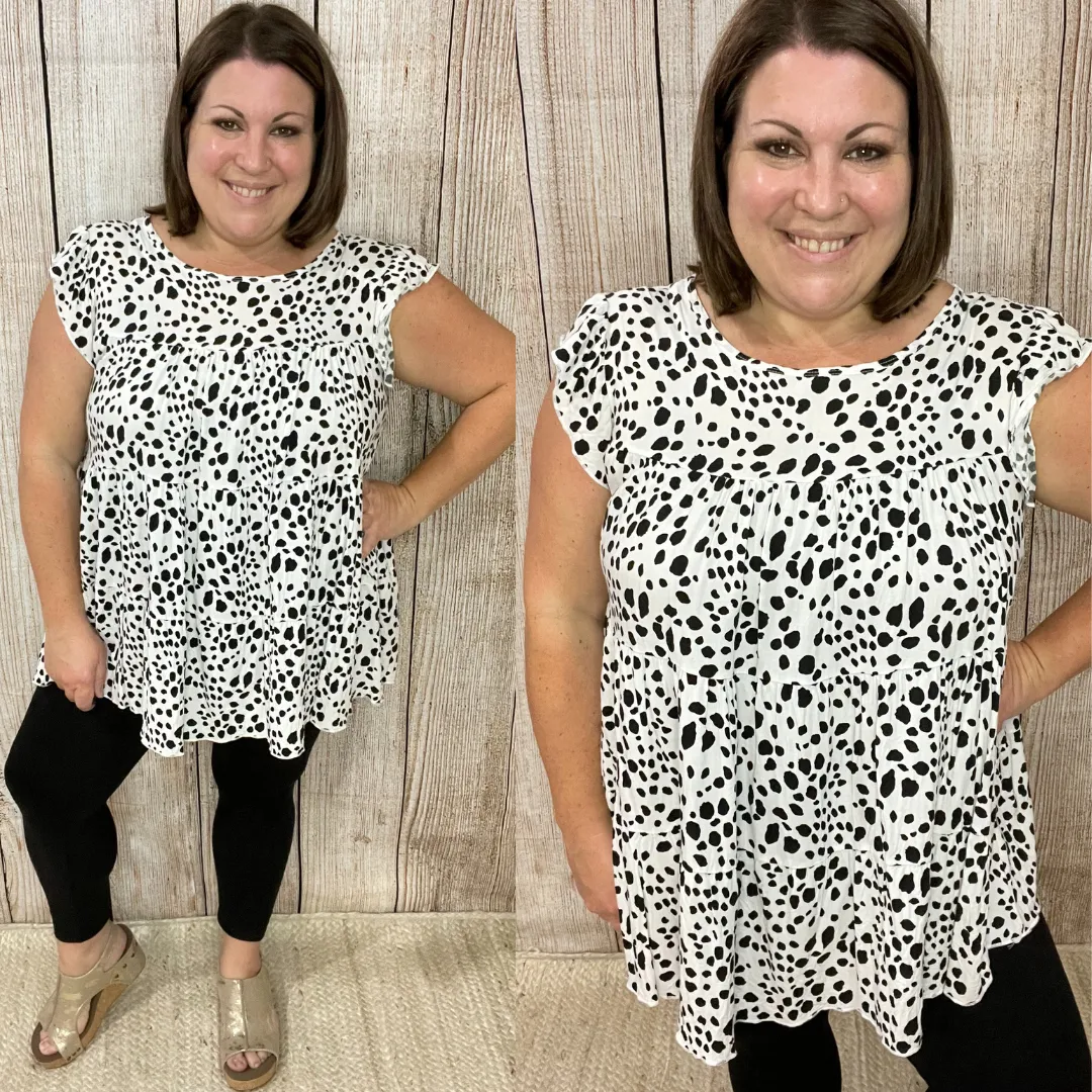 Madelyn Animal Print Tiered Tunic