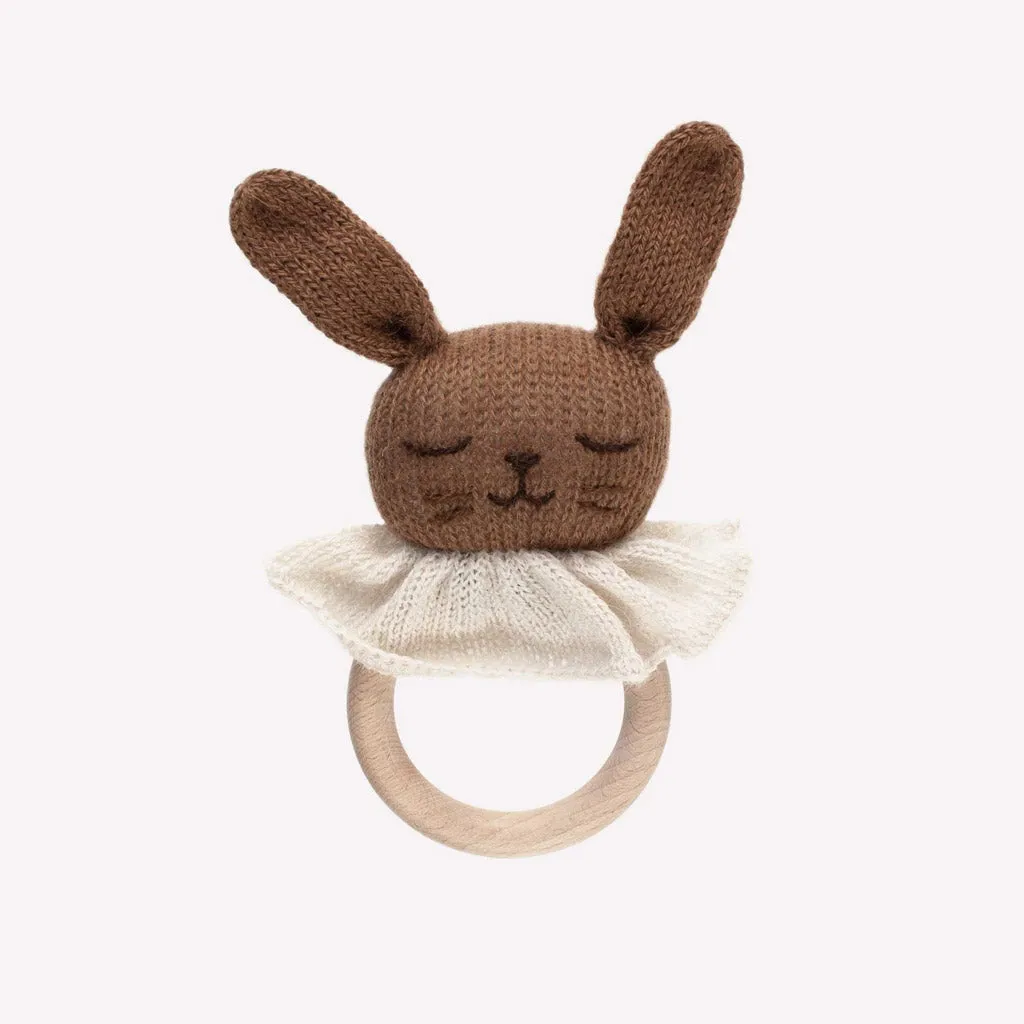 Main Sauvage Bunny Teething Ring Nut