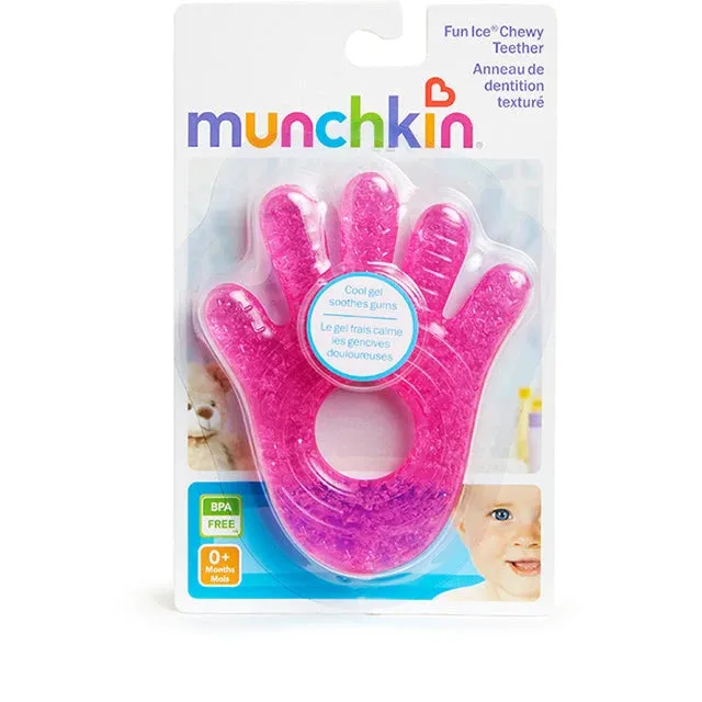 Munchkin Fun Ice Hand Chewy Teether (Pink)