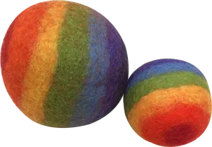 Natural Rainbow Felt Ball set by Papoose