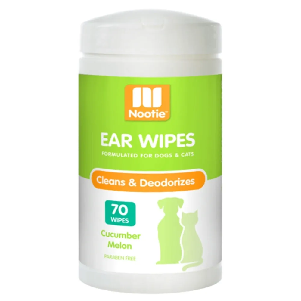 Nootie Cat & Dog Ear Wipes (Cucumber Melon) 70ct