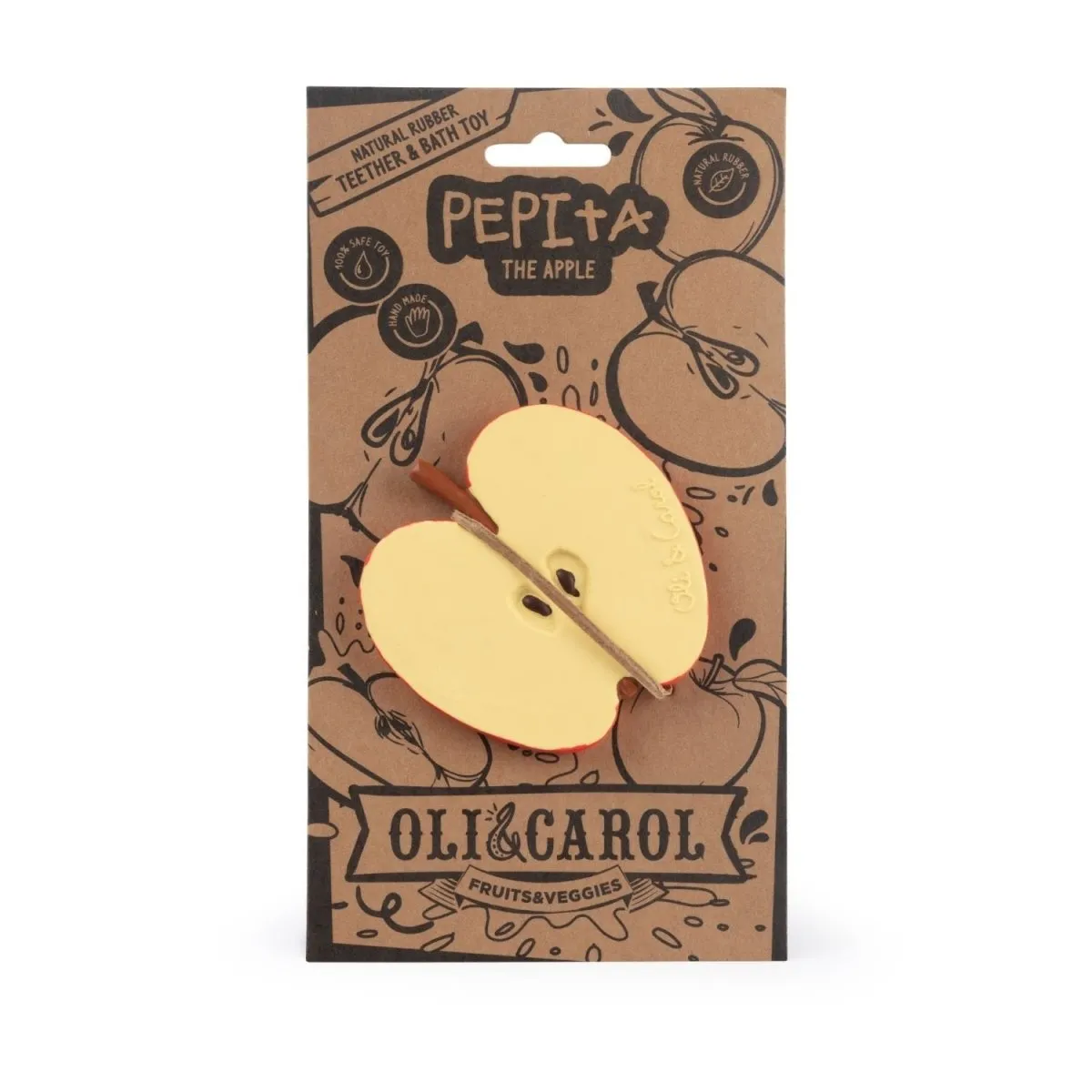 Oli & Carol Pepita The Apple Natural Rubber Teether