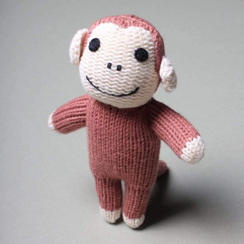 Organic Baby Toys - Newborn Rattles | Monkey