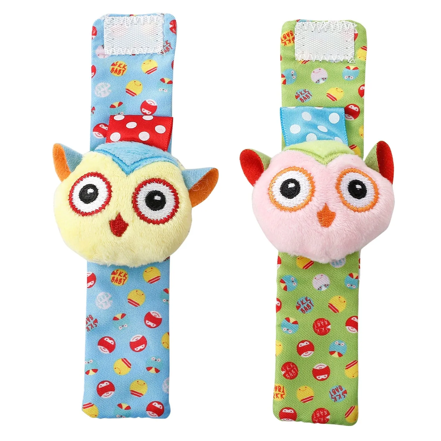 Owls In Love Multicolour Set of 4 Socks And Wrist Rattle