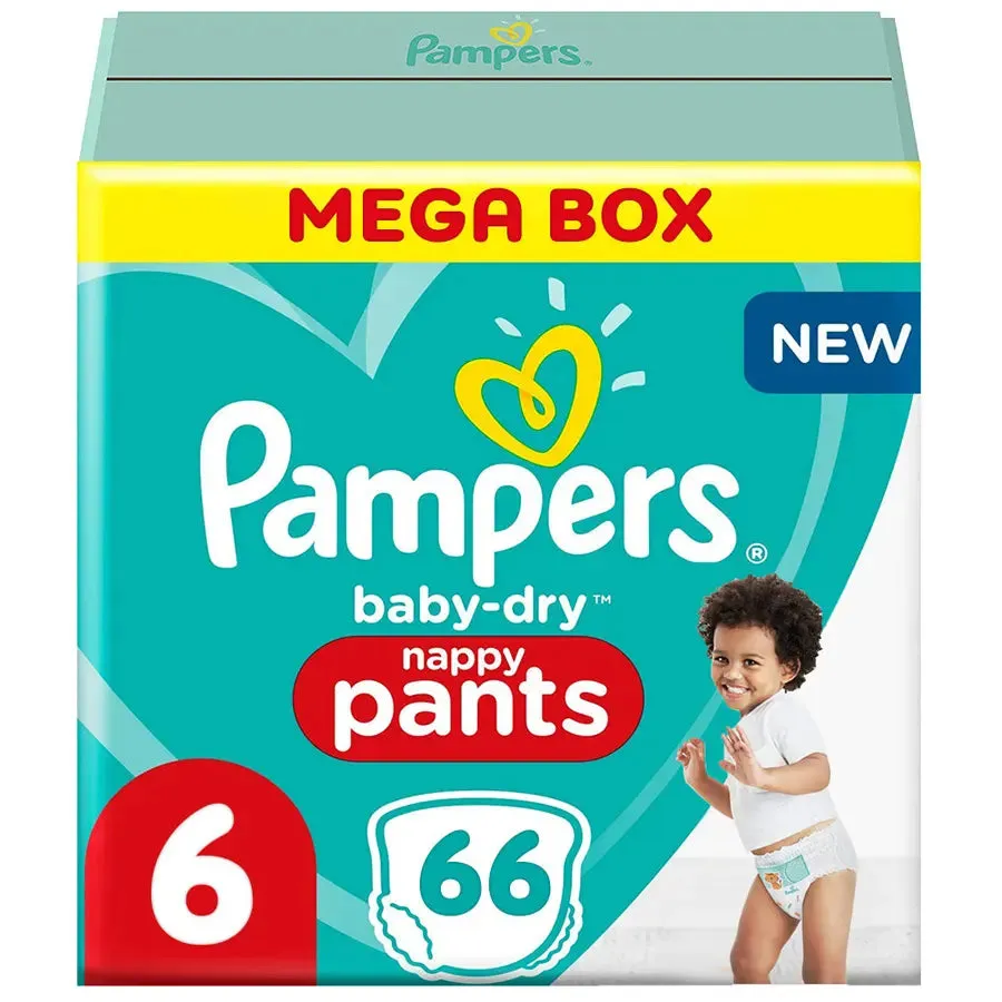 Pampers Baby Dry Pants Size 6 - 66's (Mega Box)