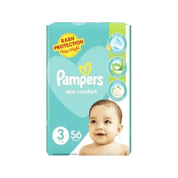 PAMPERS PANTS SKIN COMFORT SIZE 3 - 56 DIAPERS