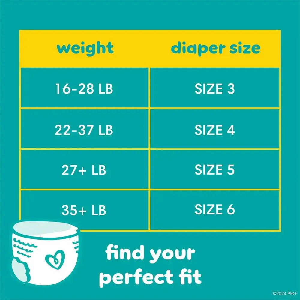 Pampers Swaddler 360 Enormous Disposable Baby Diapers - Size 3 - 124ct