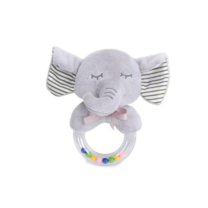 Plastic Ring Rattle - Gray Elephant