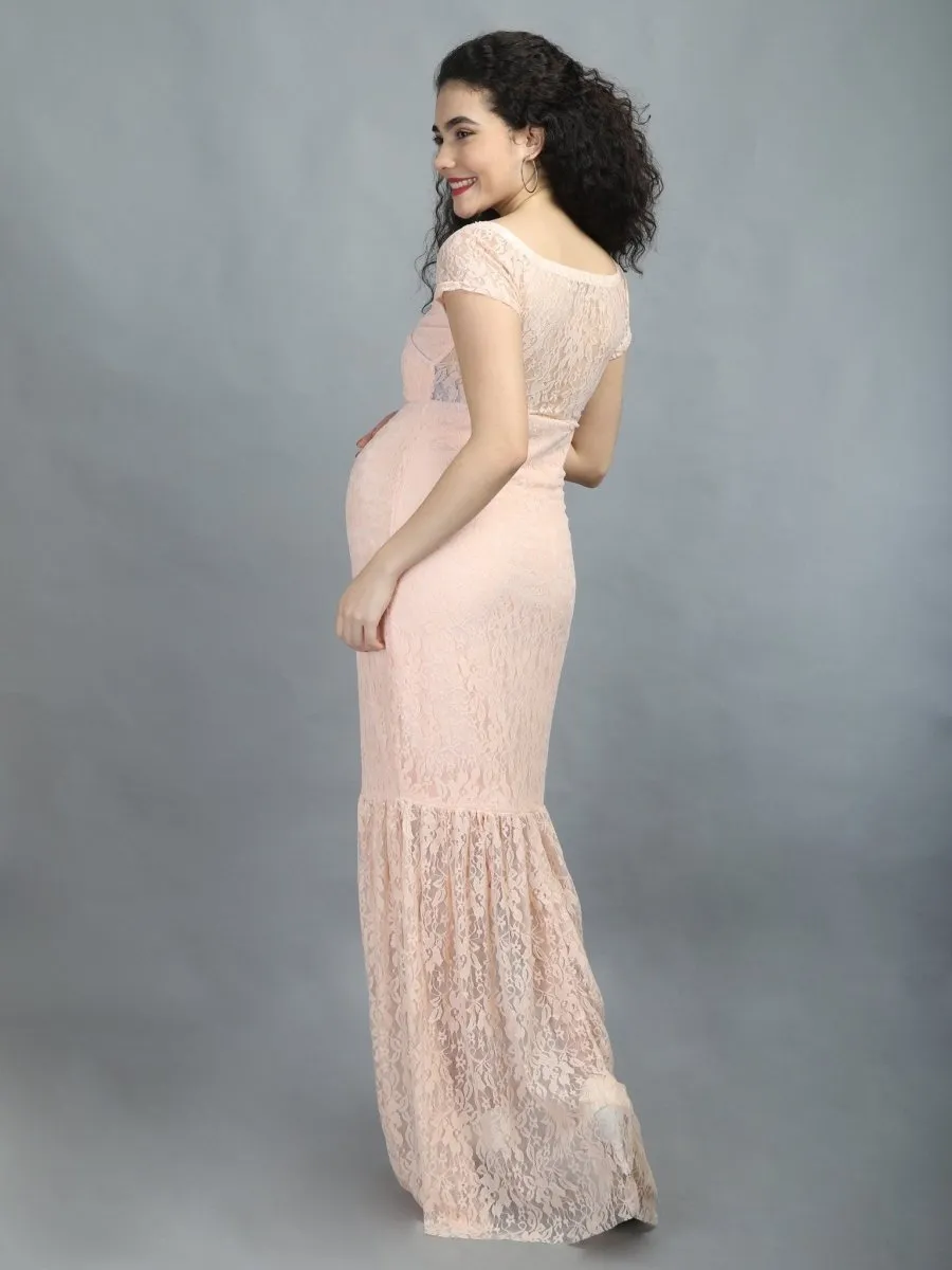 Raspberry Glow Maternity Dress