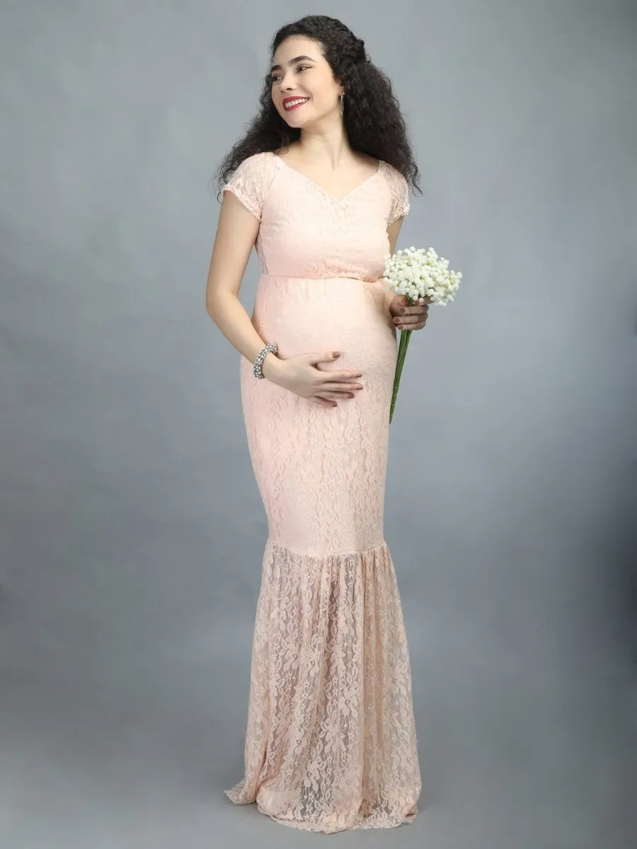 Raspberry Glow Maternity Dress