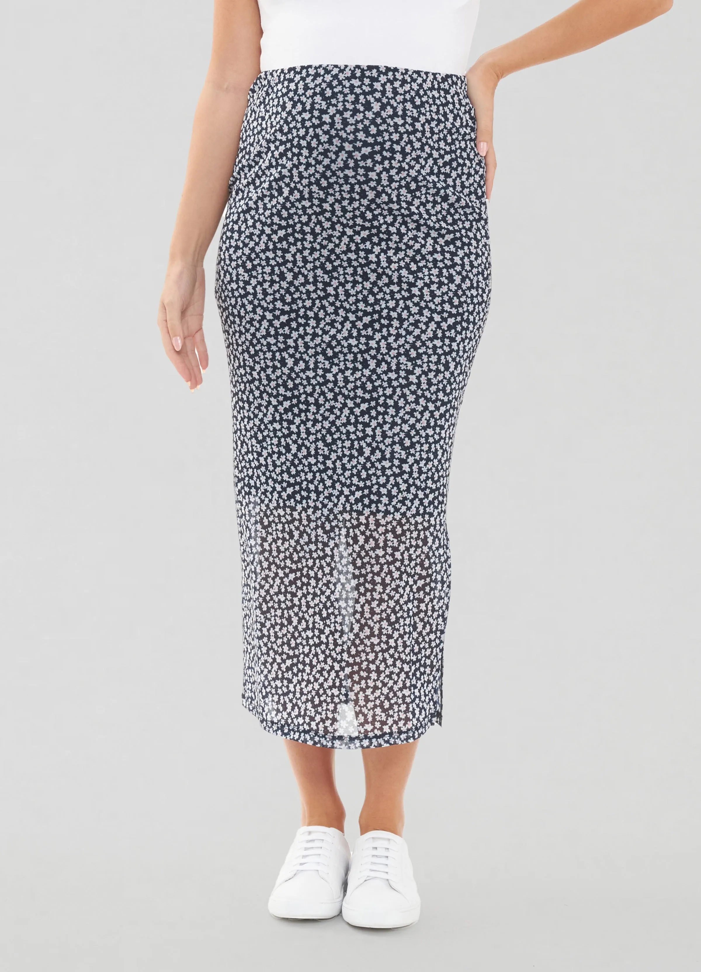 Ripe Maternity Kara Mesh Maternity Midi Skirt