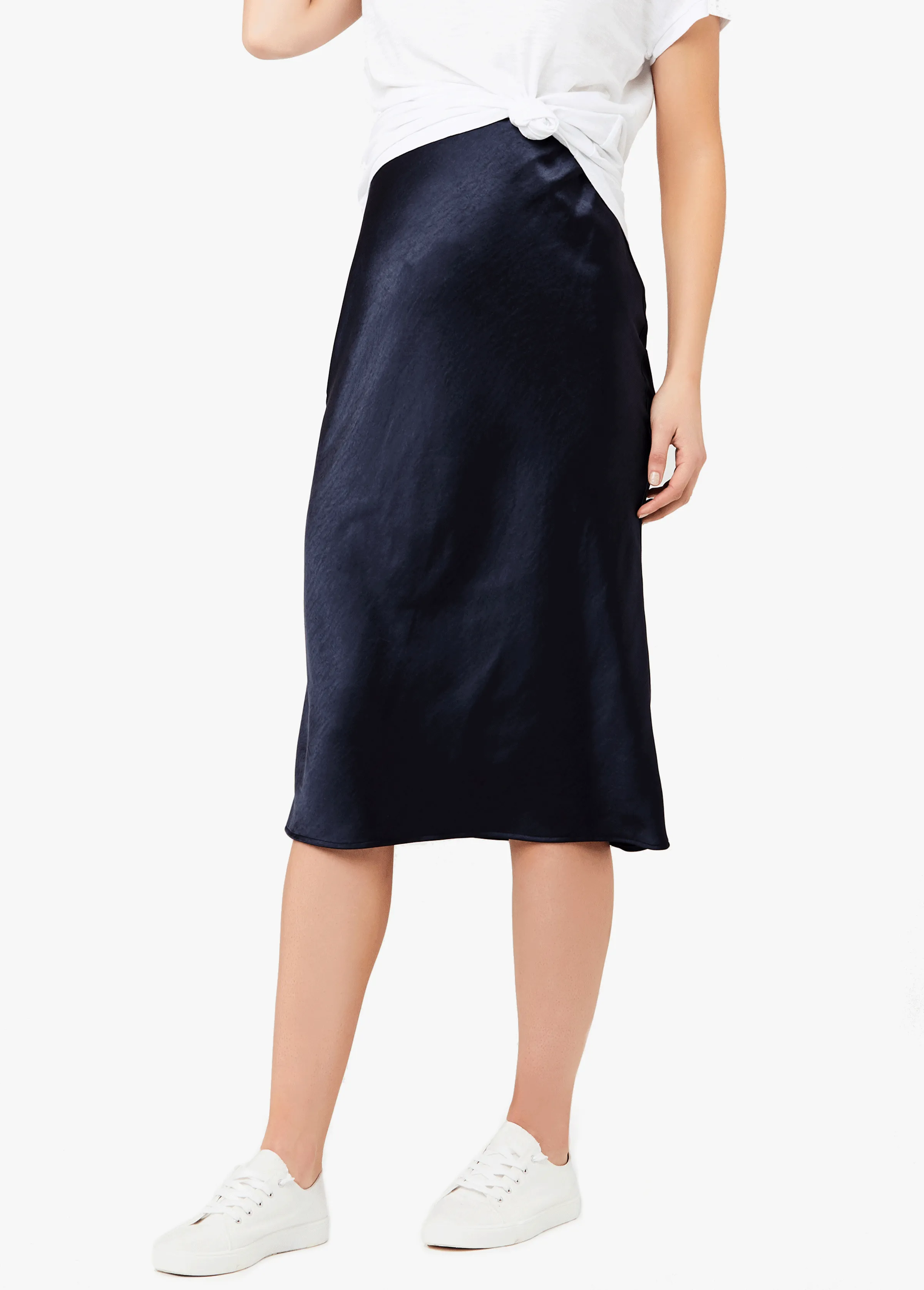 Ripe Maternity Lexie Satin Maternity Midi Skirt