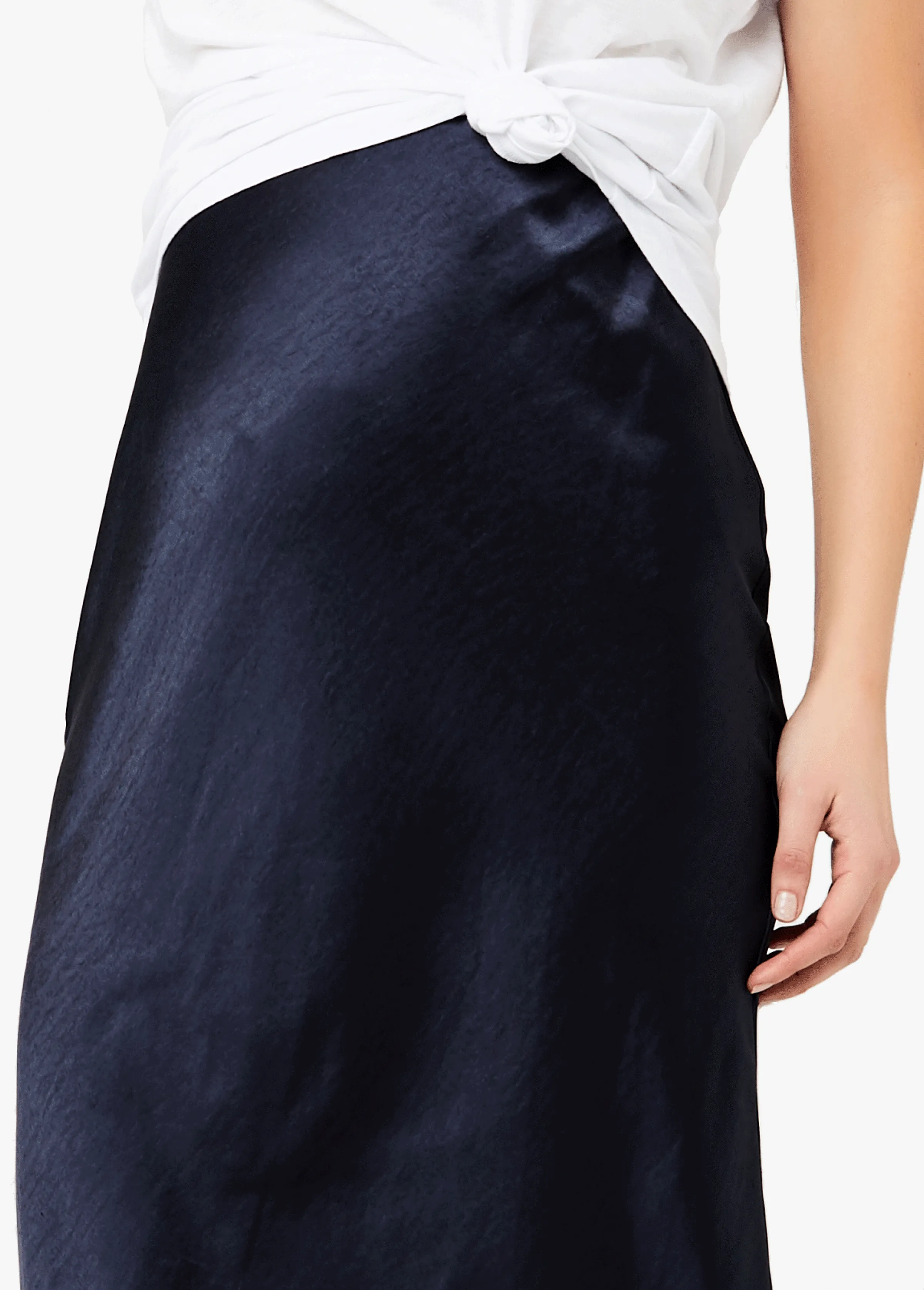 Ripe Maternity Lexie Satin Maternity Midi Skirt