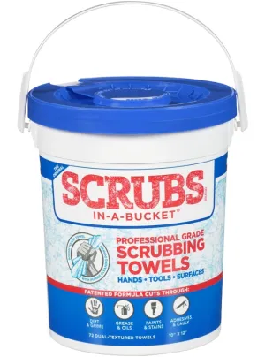 Scrubs In-A-Bucket 42274 Hand Cleaner Towel, 12 in L, 10 in W, Citrus, Polypropylene :EA: QUANTITY: 1