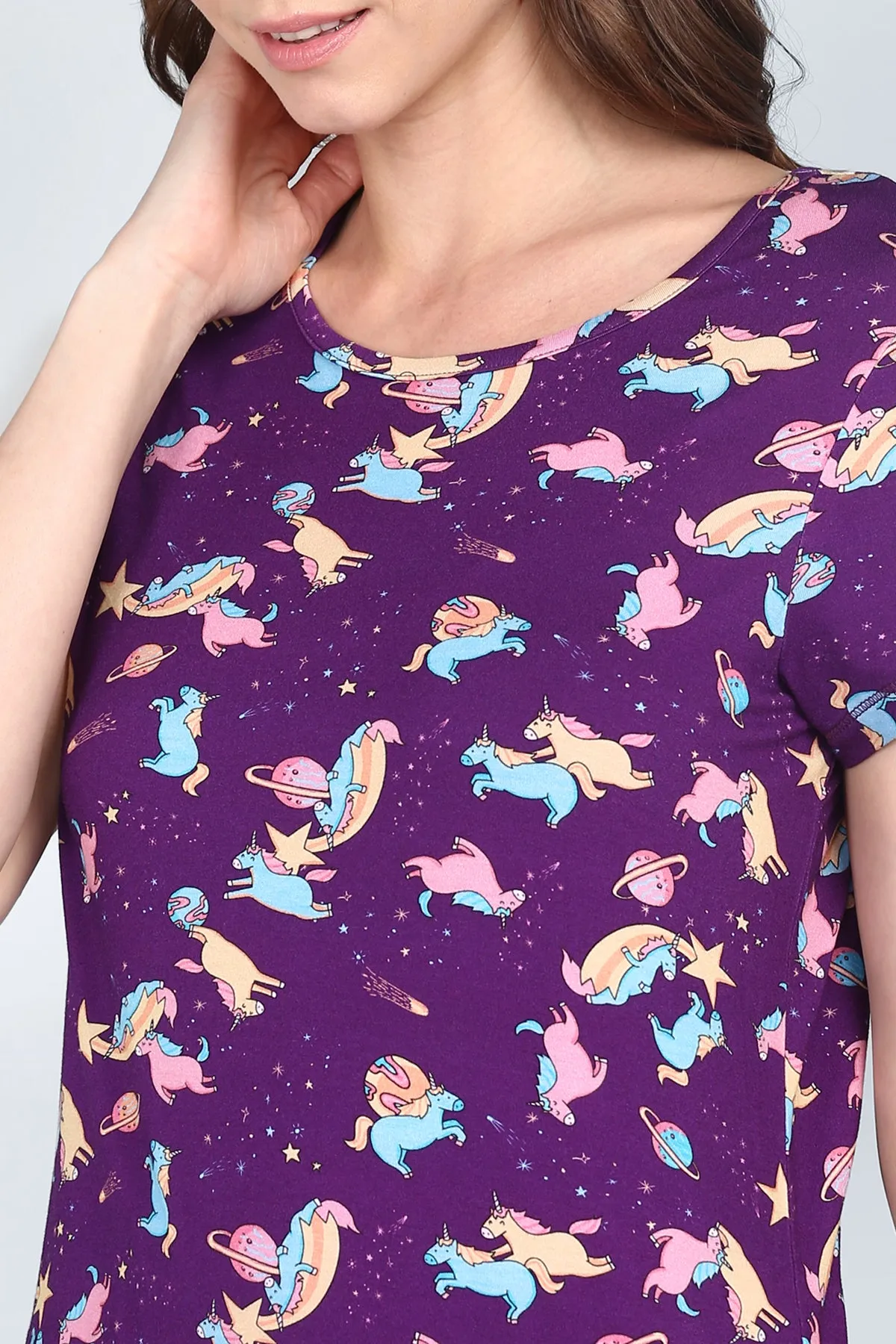 Spaced Out Unicorn Short Dress