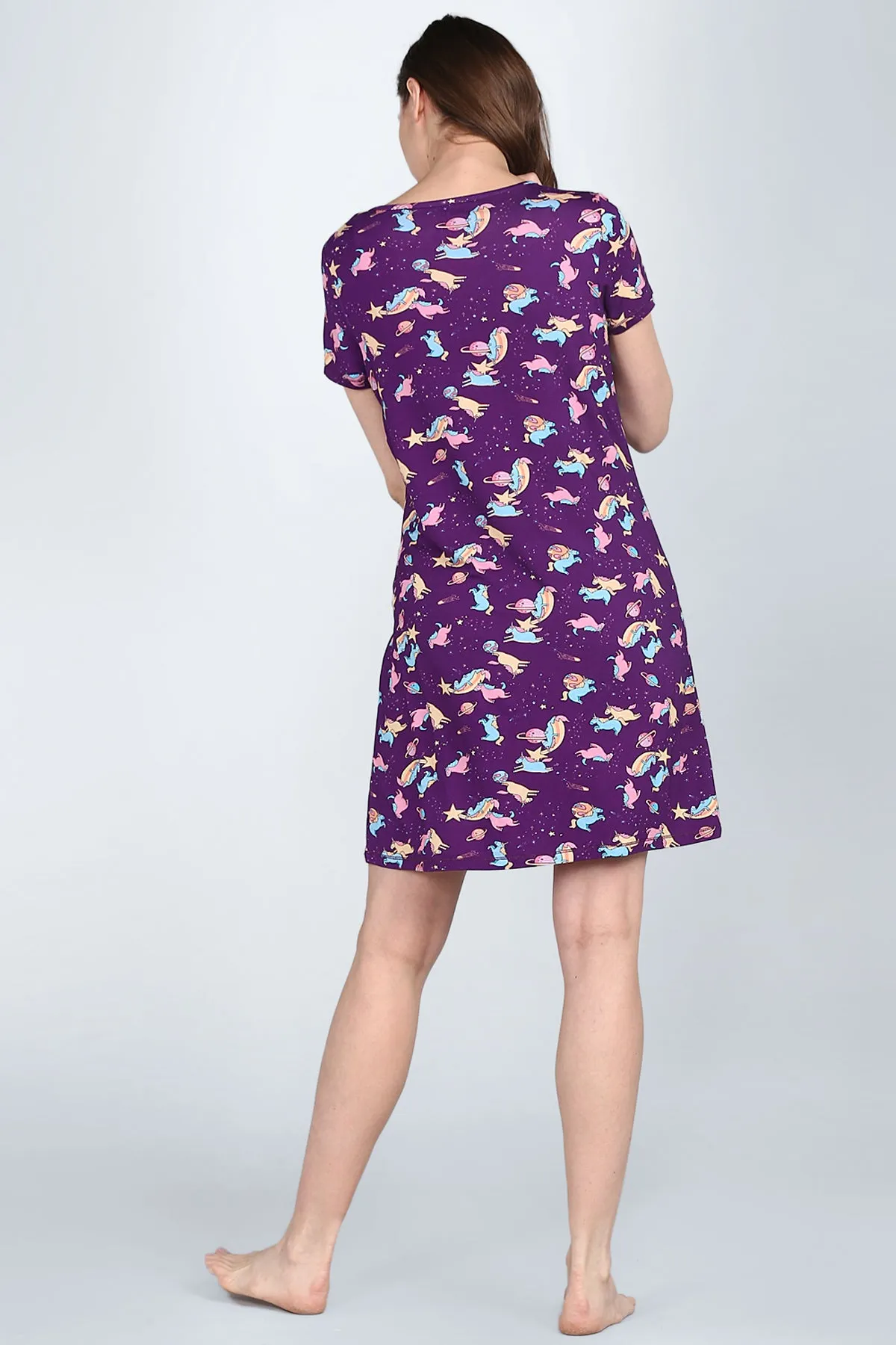 Spaced Out Unicorn Short Dress