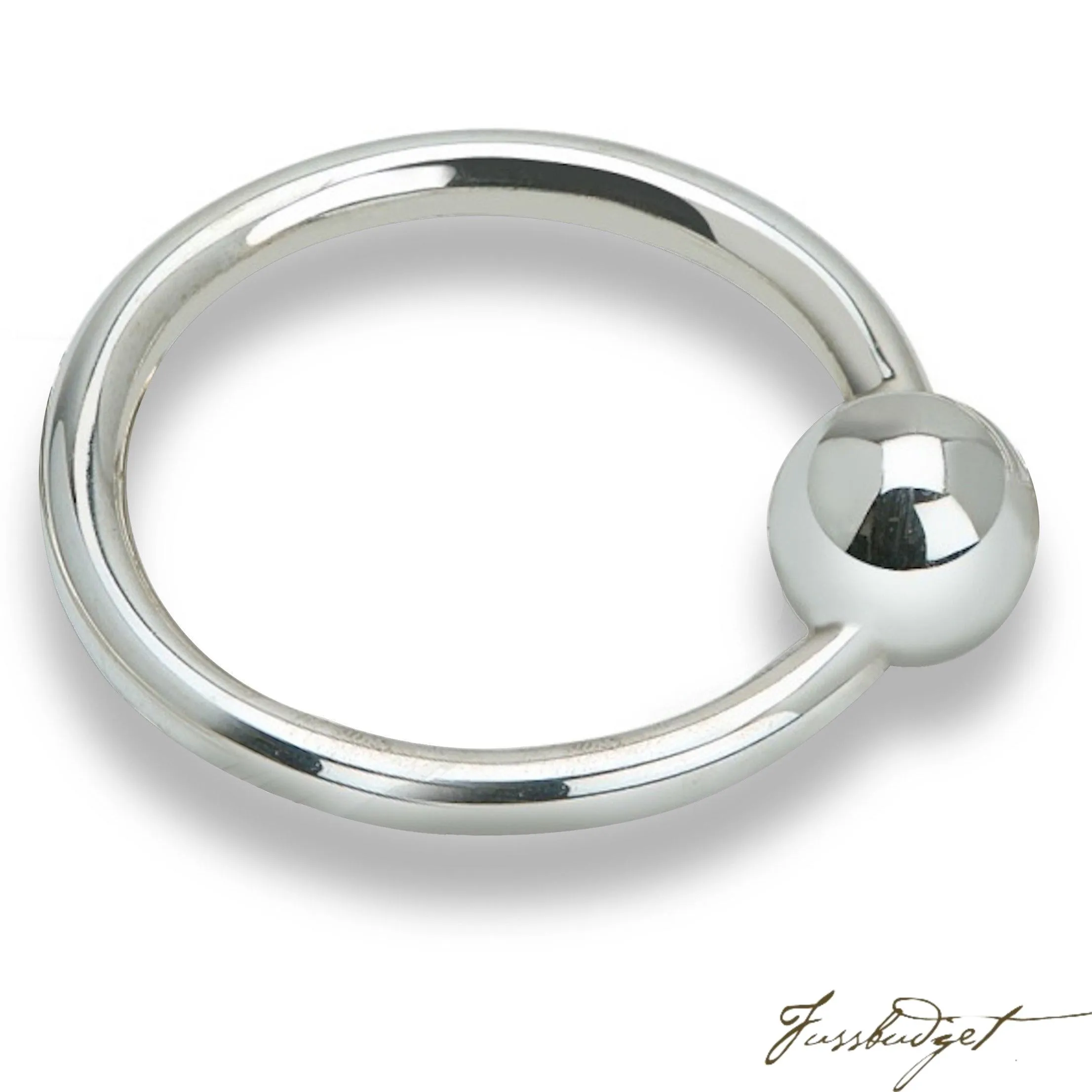 Sterling Silver Single Ring Teether Rattle