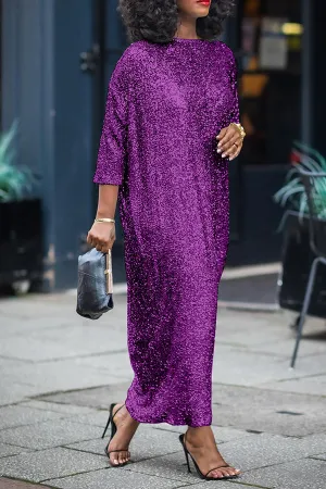 Stylish Glittery Sequin Maxi Dress