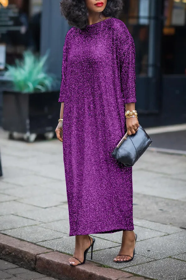 Stylish Glittery Sequin Maxi Dress