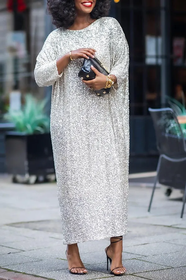 Stylish Glittery Sequin Maxi Dress