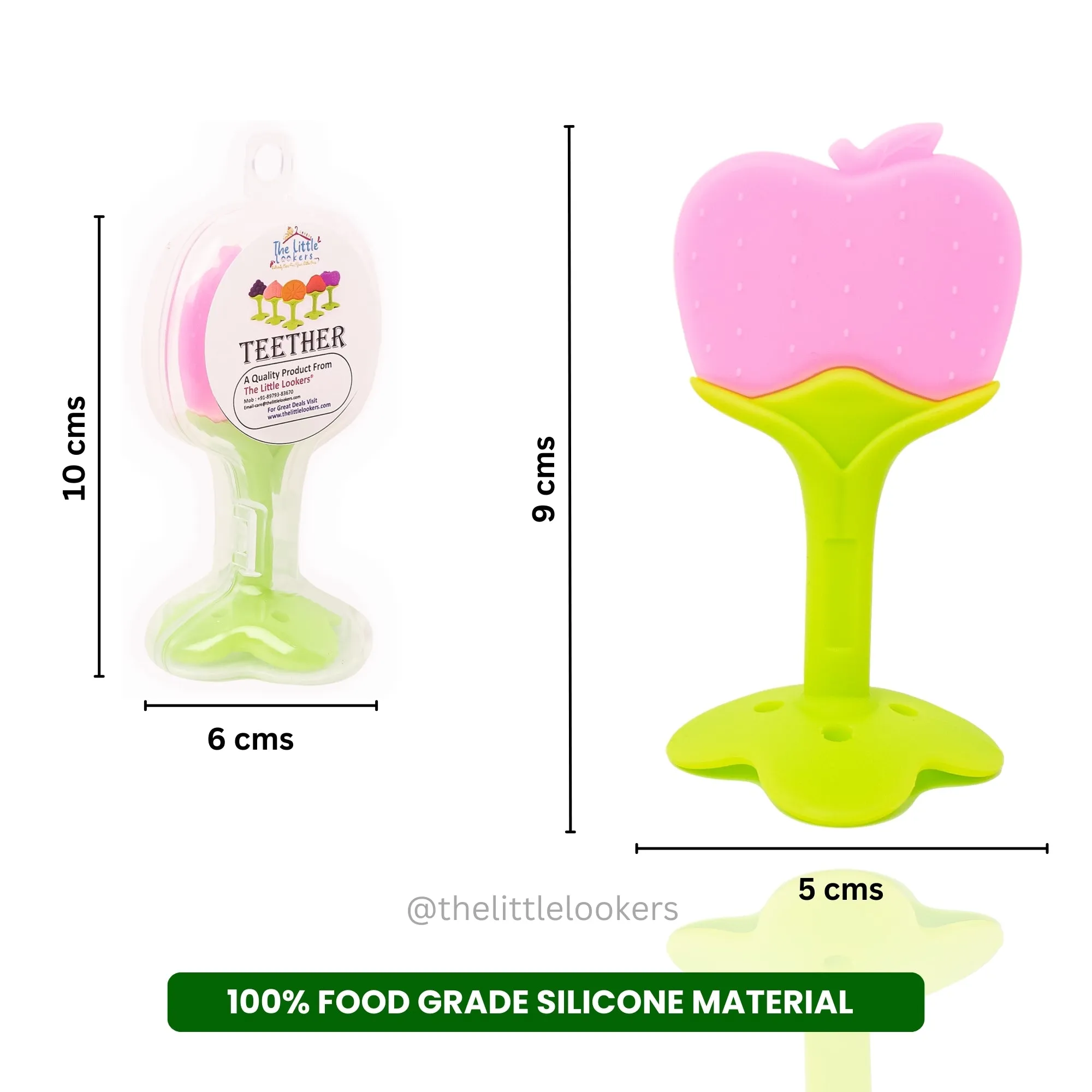 The Little Lookers Single Silicone Fruit Shape Teether for Baby/Toddlers/Infants/Children