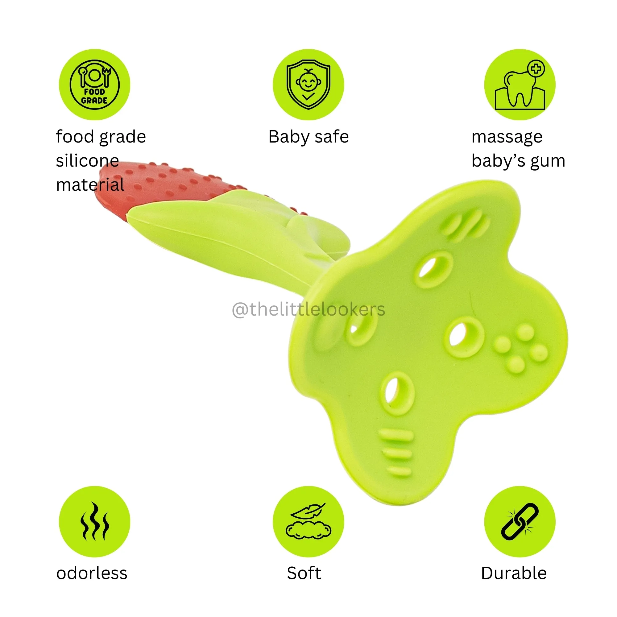 The Little Lookers Single Silicone Fruit Shape Teether for Baby/Toddlers/Infants/Children