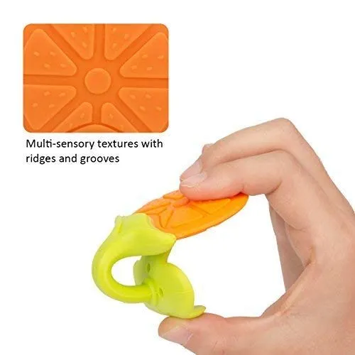 The Little Lookers Single Silicone Fruit Shape Teether for Baby/Toddlers/Infants/Children