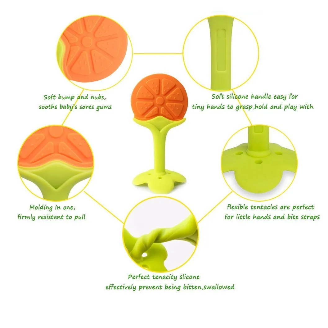 The Little Lookers Single Silicone Fruit Shape Teether for Baby/Toddlers/Infants/Children