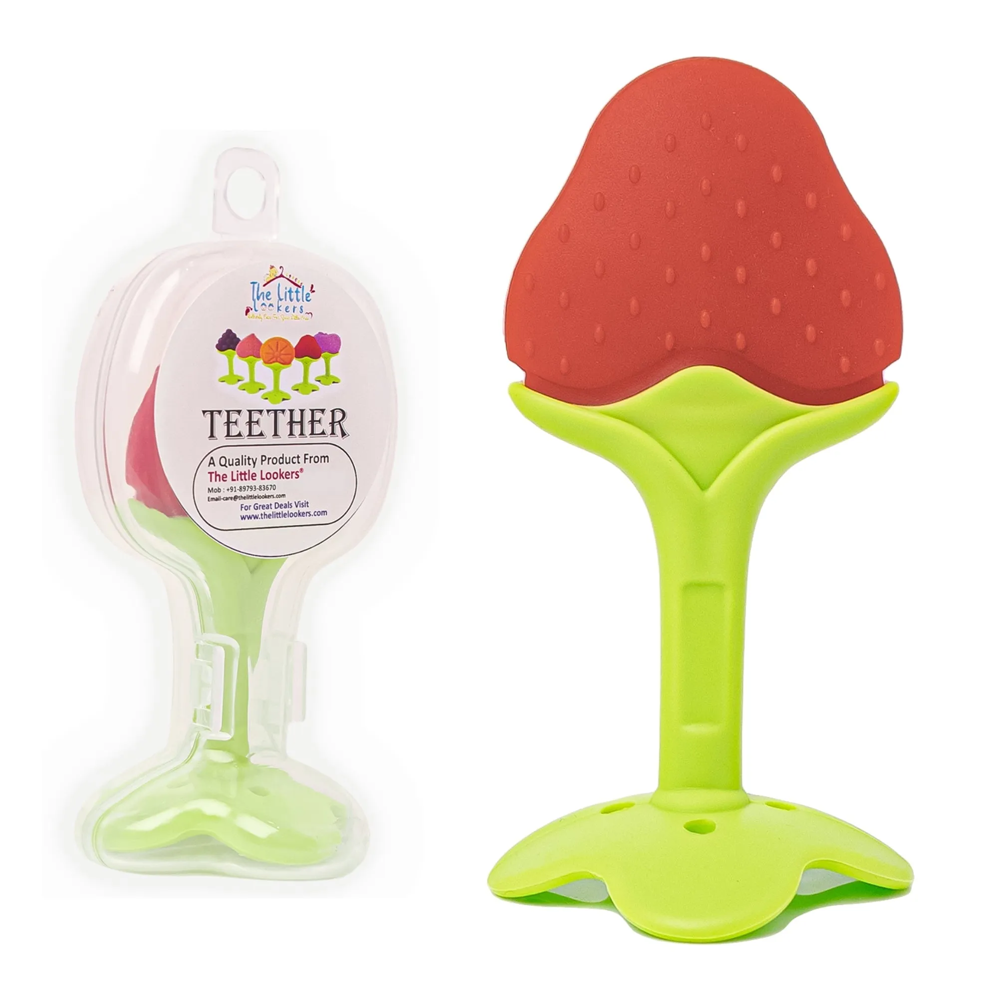 The Little Lookers Single Silicone Fruit Shape Teether for Baby/Toddlers/Infants/Children