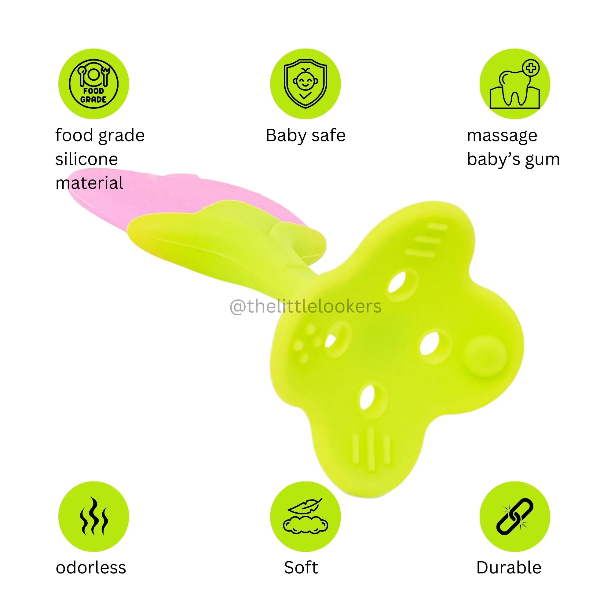 The Little Lookers Single Silicone Fruit Shape Teether for Baby/Toddlers/Infants/Children