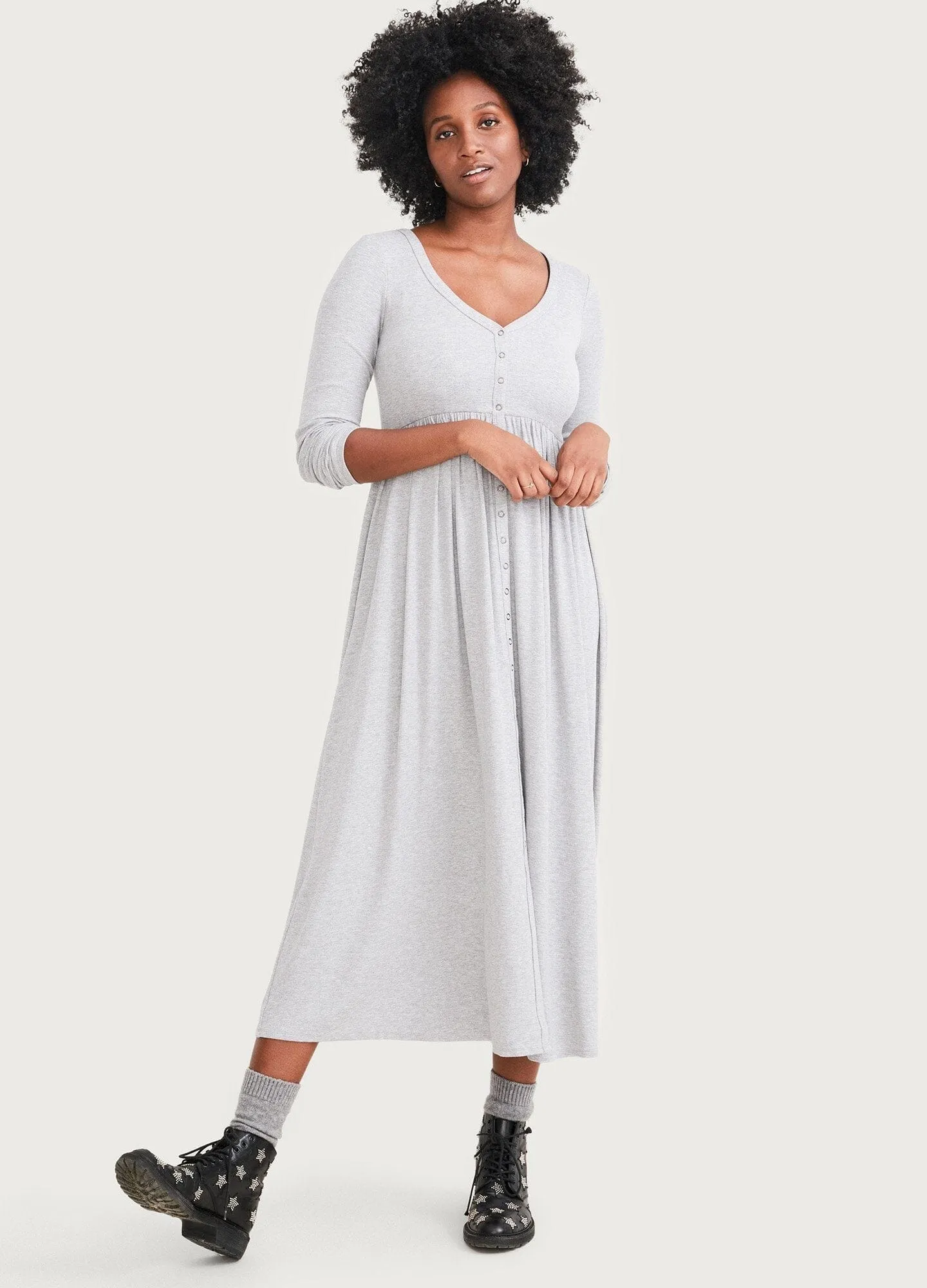 The Softest Rib Nursing Dress