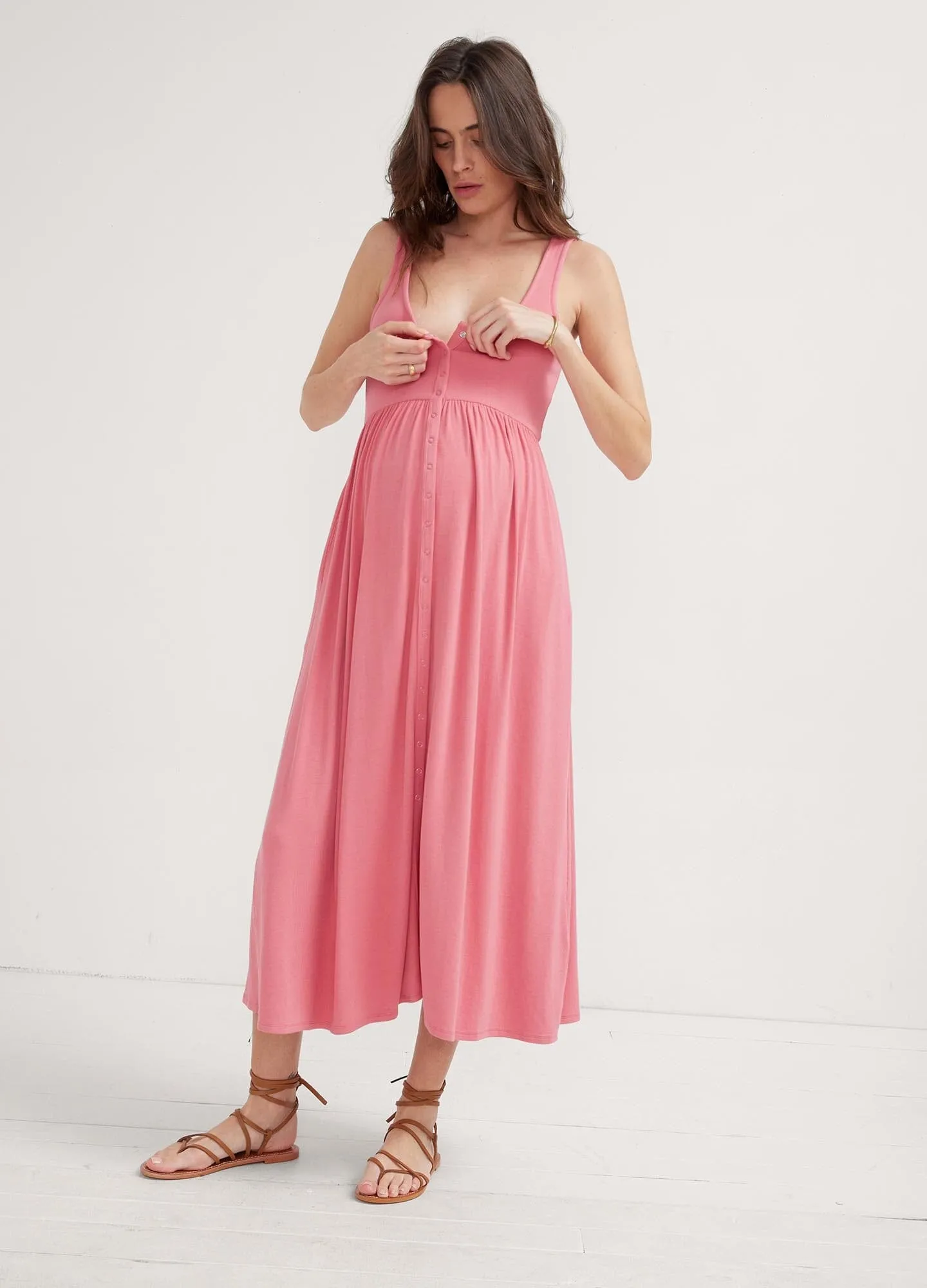 The Softest Rib Nursing Tank Dress