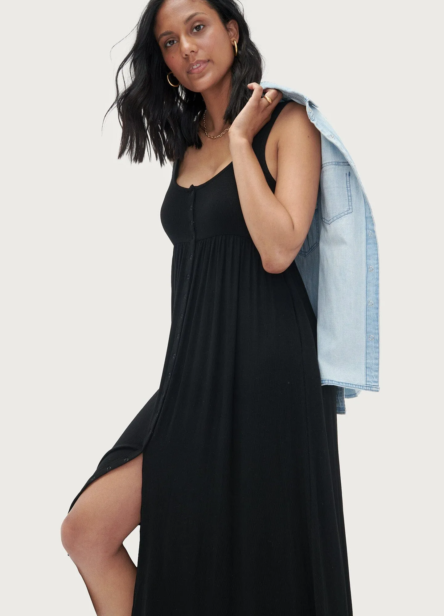 The Softest Rib Nursing Tank Dress