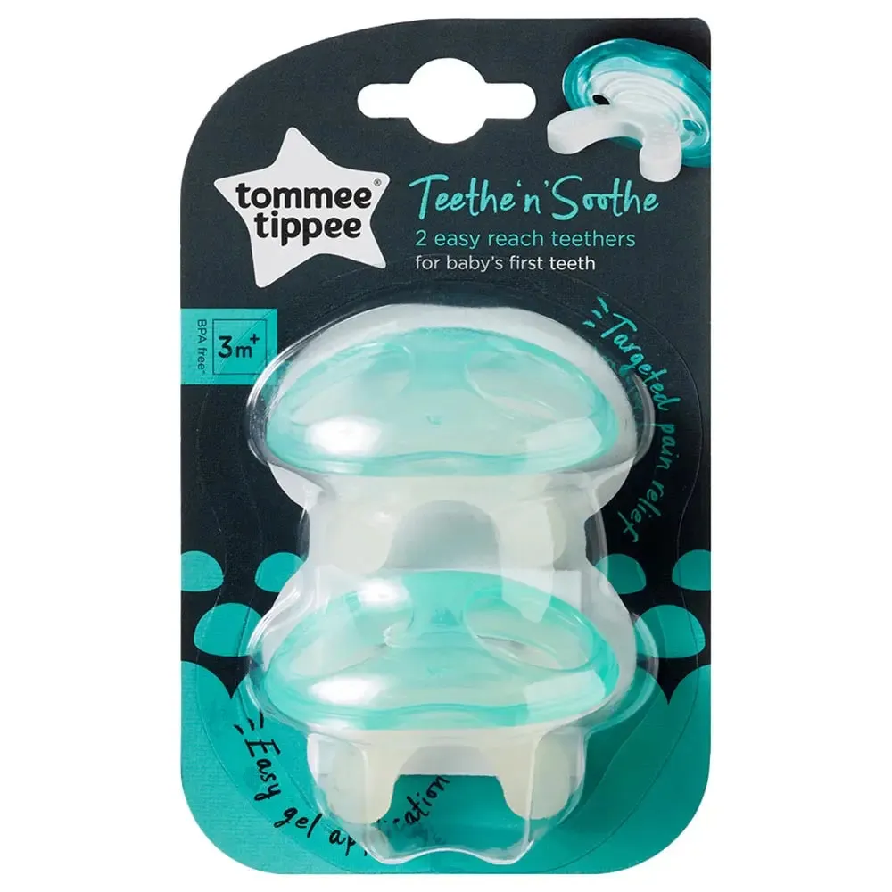 Tommee Tippee Closer to Nature Teether Stage1 - 3m  Pack of 2 (Green)