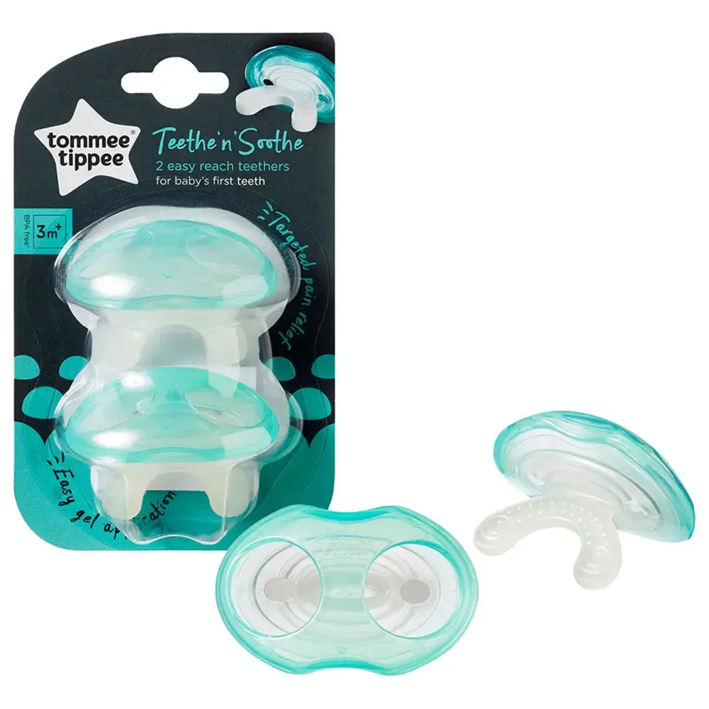 Tommee Tippee Closer to Nature Teether Stage1 - 3m  Pack of 2 (Green)