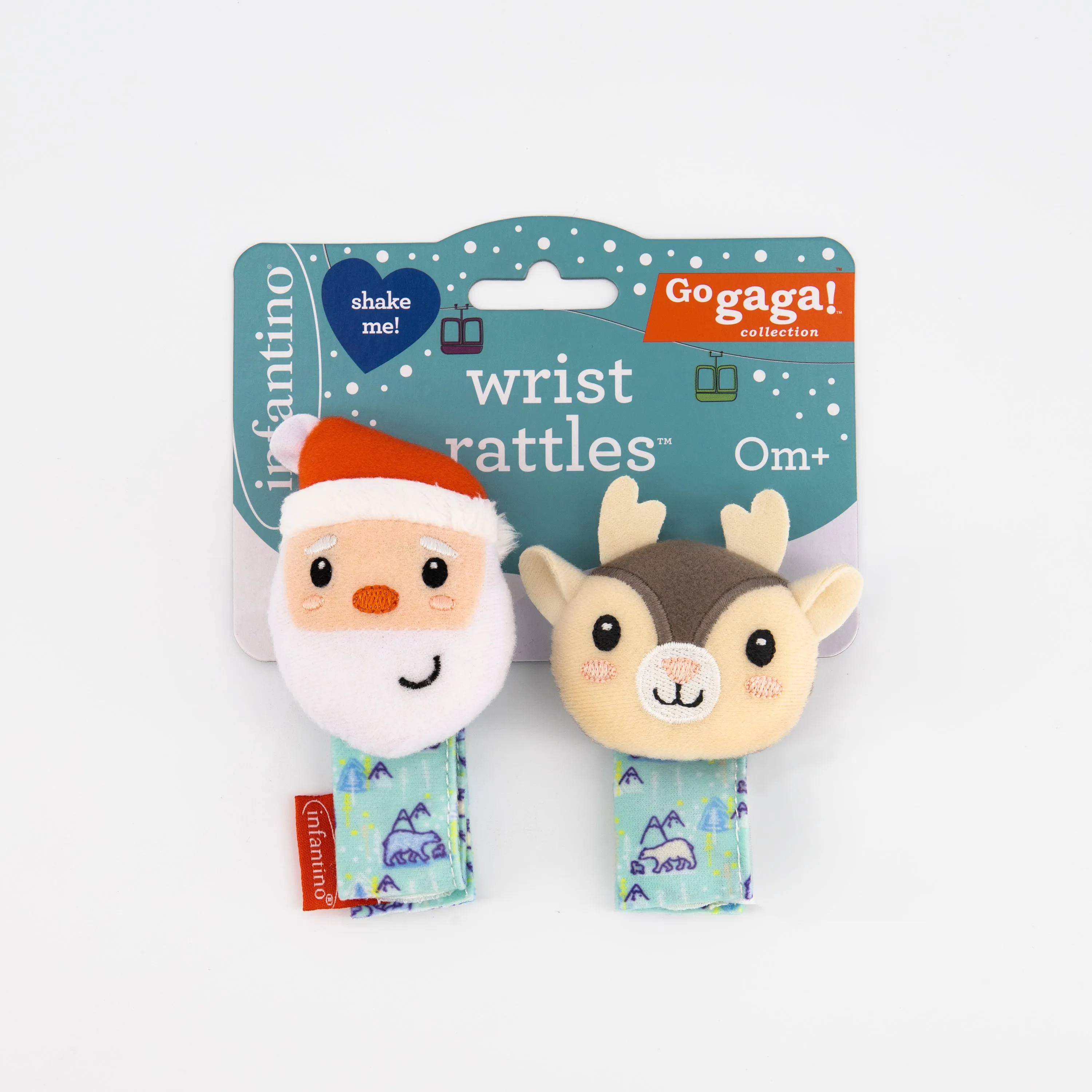 Wrist Rattles™ SANTA & REINDEER