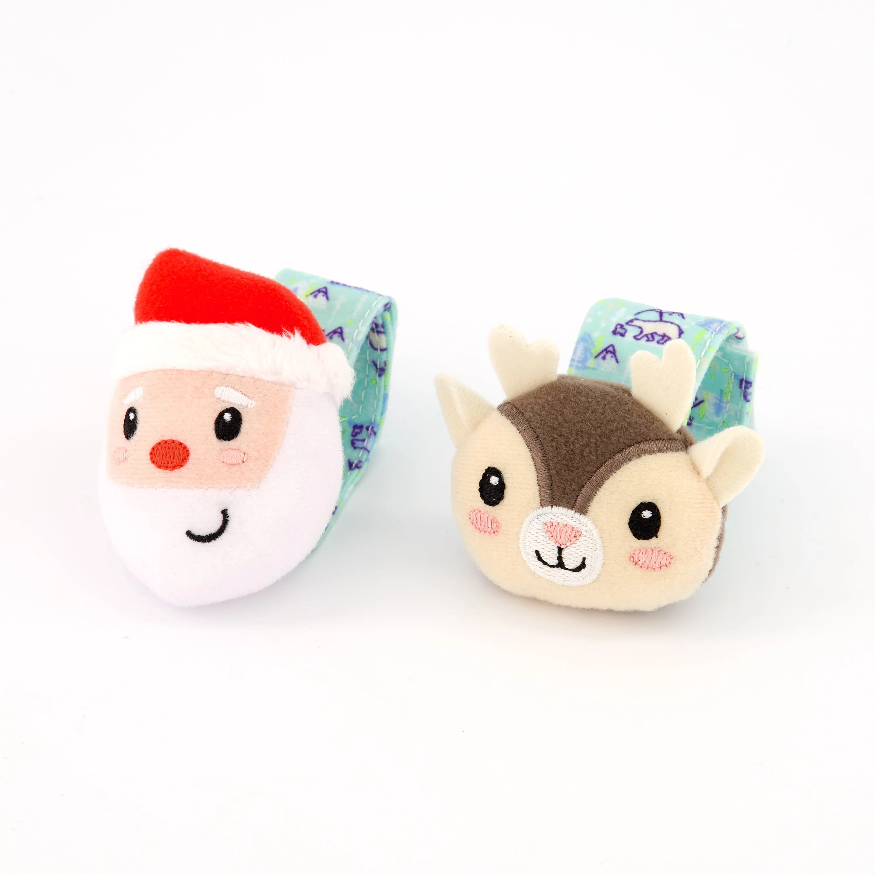 Wrist Rattles™ SANTA & REINDEER