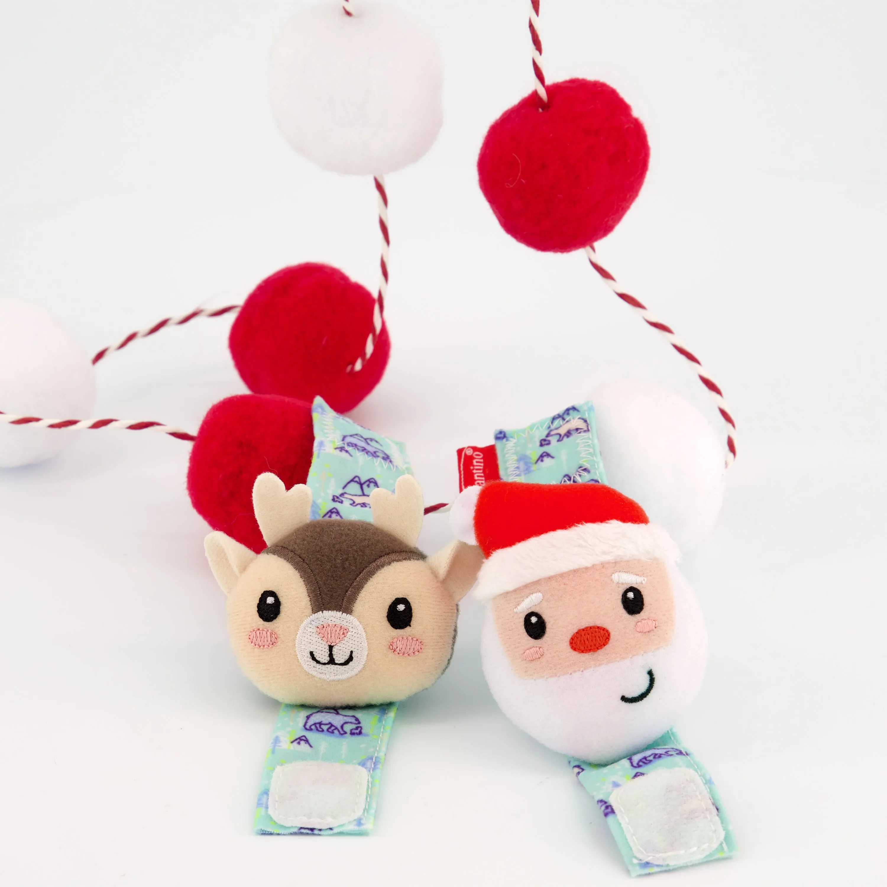 Wrist Rattles™ SANTA & REINDEER